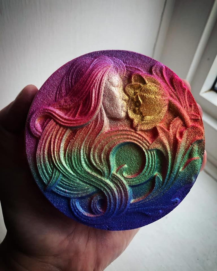 Lady Smelling A Flower Plastic Mold or Silicone mold, bath bomb mold, soap mold, woman mold, resin mold, flower mold, chocolate mold, lady