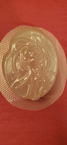 Woman's Face in Wood Plastic Mold or Silicone mold, bath bomb mold, soap mold, woman mold, resin mold, candy mold, chocolate mold, lady