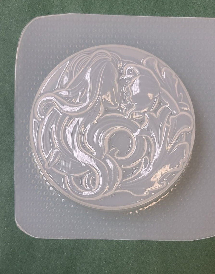 Lady Smelling A Flower Plastic Mold or Silicone mold, bath bomb mold, soap mold, woman mold, resin mold, flower mold, chocolate mold, lady