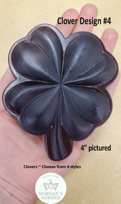 Four Leaf Clover Plastic Mold or Silicone mold, bath bomb mold, soap mold, clover mold, resin mold, 4 leaf clover mold, leaf mold, plant