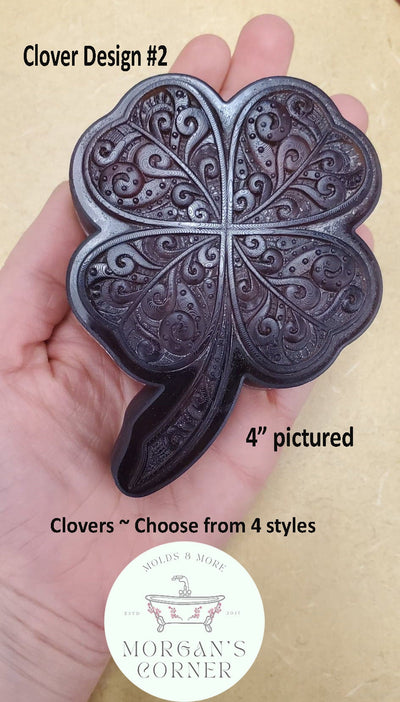 Four Leaf Clover Plastic Mold or Silicone mold, bath bomb mold, soap mold, clover mold, resin mold, 4 leaf clover mold, leaf mold, plant