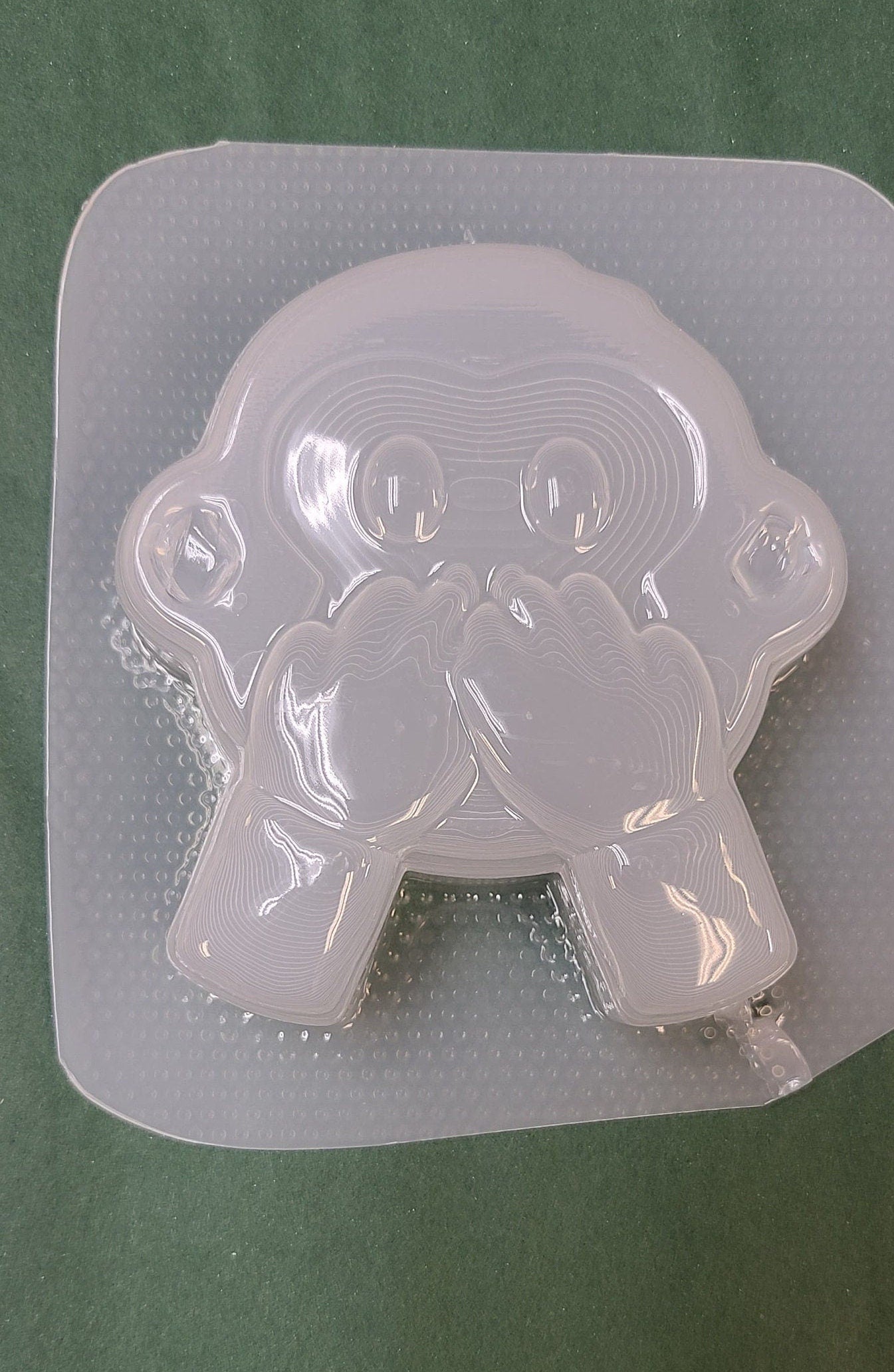 Monkey Emoji Plastic Mold or Silicone mold, bath bomb mold, soap mold, monkey mold, resin mold, hear no evil mold, speak no evil mold, see