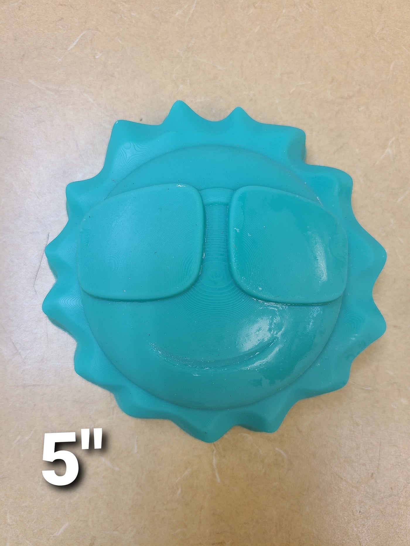 Cool Sun Plastic Mold or Silicone mold, bath bomb mold, soap mold, sun mold, resin mold, grinning sun mold, smile mold, mould, kawaii mold