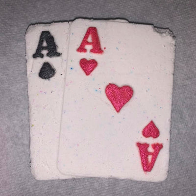 Pair of Aces Plastic Mold or Silicone mold, bath bomb mold, soap mold, suit mold, resin mold, card mold, chocolate mold, playing card, ace