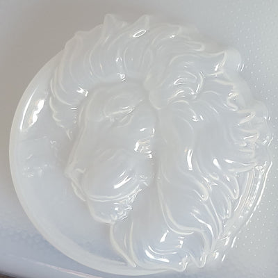 Lion Safari on a Disc Plastic Mold or Silicone mold, bath bomb mold, soap mold, lion mold, resin mold, cat mold, big cat mold, king mold