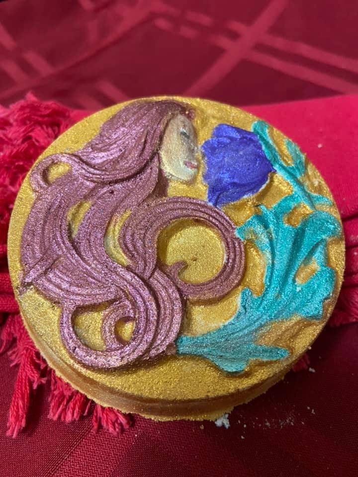 Lady Smelling A Flower Plastic Mold or Silicone mold, bath bomb mold, soap mold, woman mold, resin mold, flower mold, chocolate mold, lady