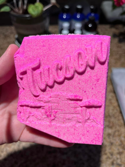 Detailed Tucson Arizona State Plastic Mold, bath bomb mold, soap mold, state mold, resin mold, usa, Tucson Mold, Desert sunset scene