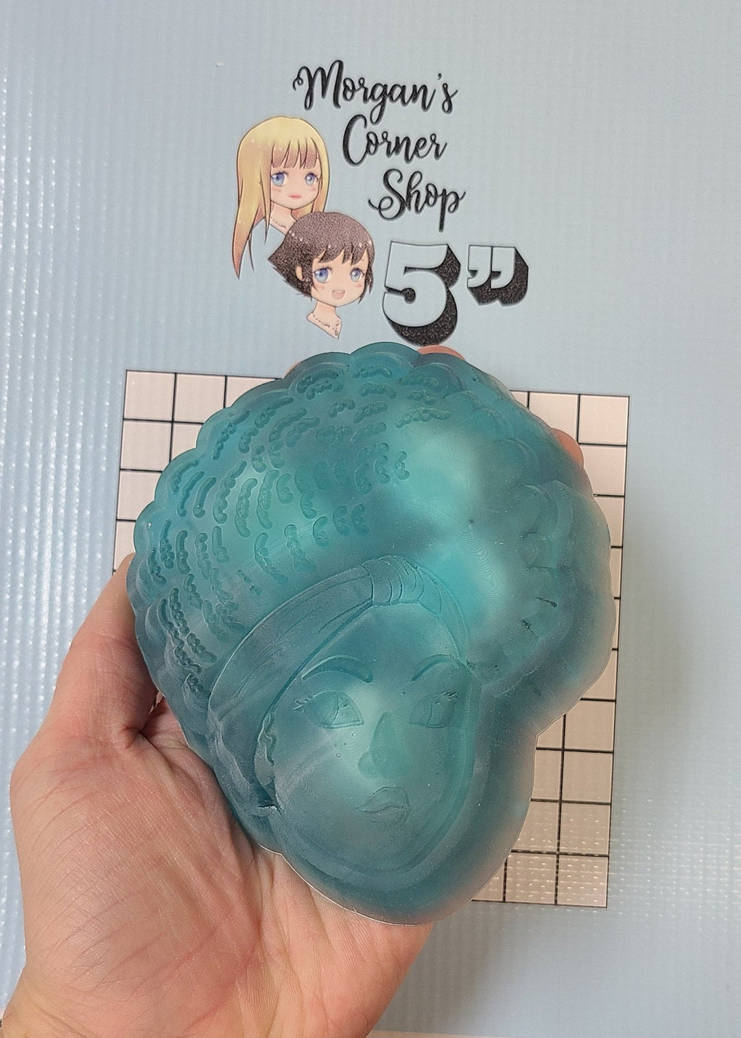 Girl with Afro Plastic Mold or Silicone mold, bath bomb mold, soap mold, woman mold, resin mold, candy mold, chocolate mold, lady mold, girl