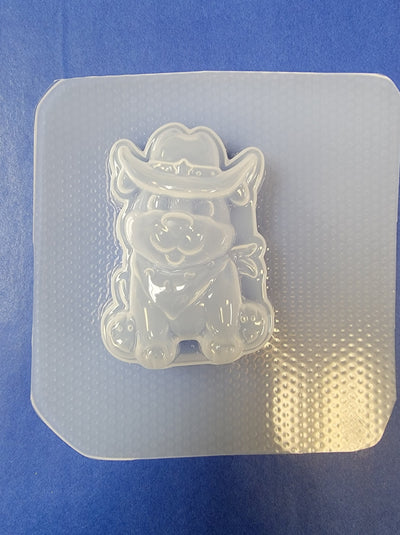 Cartoon Western Pup Plastic Mold or Silicone mold, bath bomb mold, soap mold, Dog mold, resin mold, pup mold, chocolate mold, puppy mold