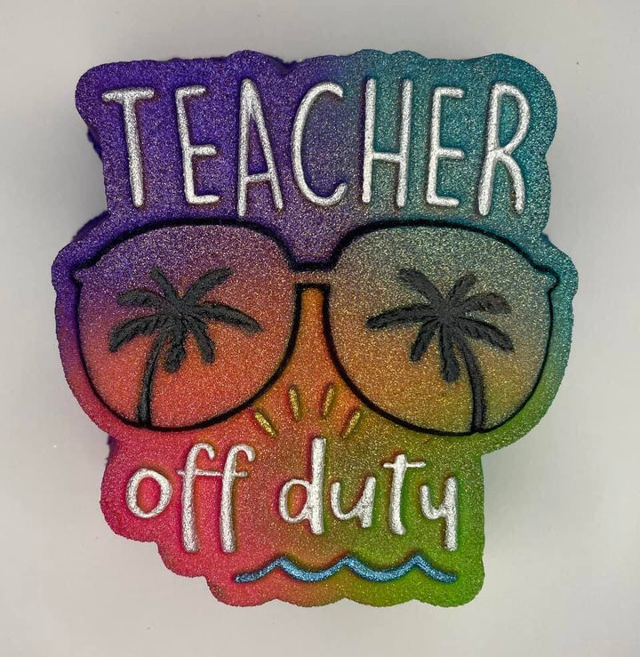 Teacher Off Duty Plastic Mold or Silicone mold, bath bomb mold, soap mold, resin mold, chocolate mold, sunglasses mold, teacher mold, palm