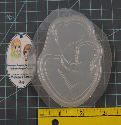 Momma Plastic Mold or Silicone mold, bath bomb mold, soap mold, mom mold, resin mold, heart mold, love mold, mothers day, birthday, hug mold