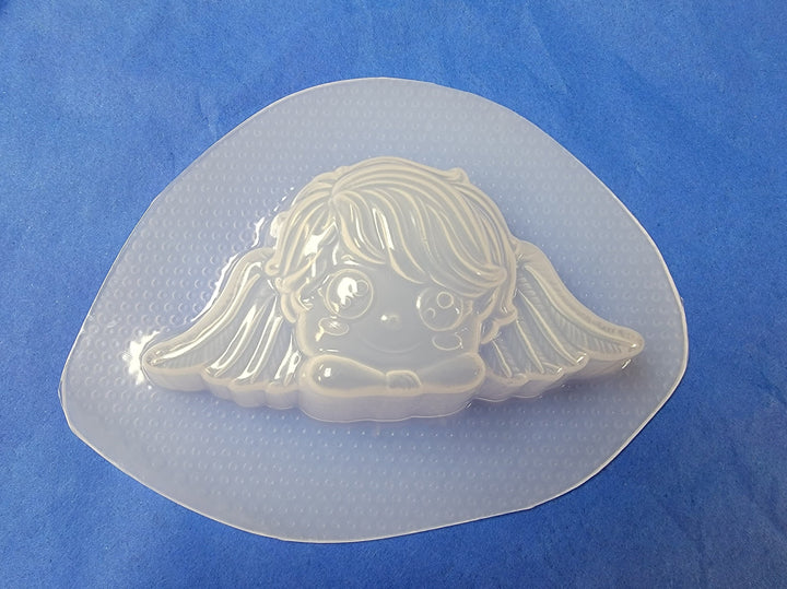 Little Cherub Angel Boy Plastic or Silicone mold, bath bomb mold, soap mold, angel mold, resin mold, wing mold, cherub mold, little angel