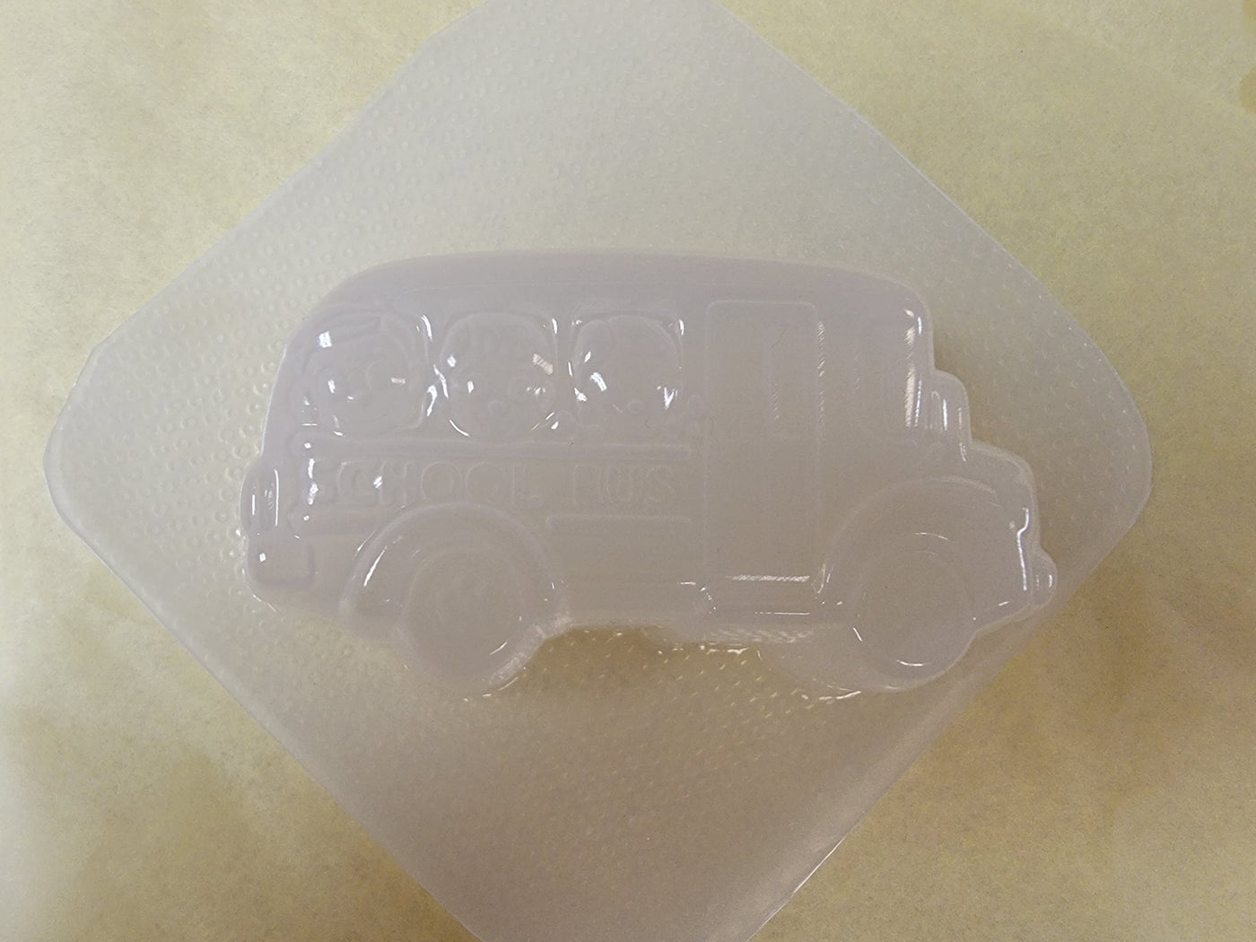 School Bus with Kids Plastic Mold or Silicone mold, bath bomb mold, soap mold, resin mold, chocolate mold, school bus mold, school mold