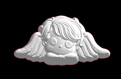 Little Cherub Angel Boy Plastic or Silicone mold, bath bomb mold, soap mold, angel mold, resin mold, wing mold, cherub mold, little angel