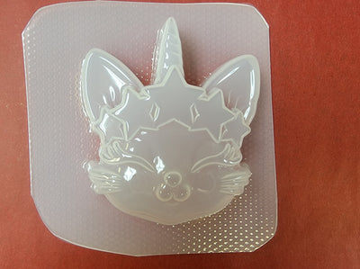 Kittycorn Plastic Mold or Silicone mold, bath bomb mold, soap mold, cat mold, resin mold, unicorn mold, star, unicorn cat mold, kitty mold