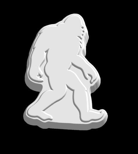 Simple Sasquatch Silhouette Plastic Mold or Silicone mold, bath bomb mold, soap mold, bigfoot mold, big foot mold, foot mold, yeti mold