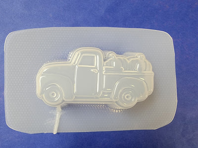 Truck with Pumpkins Mold Plastic Mold or Silicone mold, bath bomb mold, soap mold, truck mold, resin mold, pumpkin mold, pumpkin truck mold