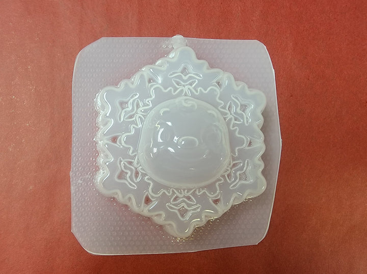 Kawaii Snowflake Plastic Mold or Silicone mold, bath bomb mold, soap mold, resin mold, Snowflake mold, winter mold, chocolate mold, kawaii