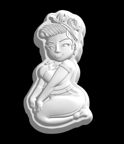 Curvy Girl Sitting Plastic Mold or Silicone mold, bathbomb mold, soap mold, woman mold, resin mold, candy mold, chocolate mold, lady mold