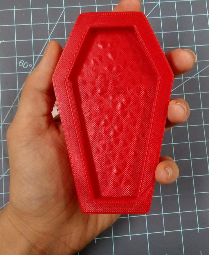 Inset Coffin Plastic Mold, bath bomb mold, soap mold, candle mold, casket mold, large mold, bubble bar, bath bomb, resin mold, flexible mold