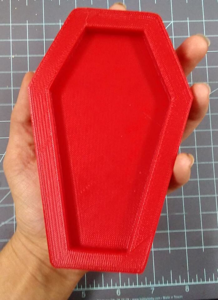 Inset Coffin Plastic Mold, bath bomb mold, soap mold, candle mold, casket mold, large mold, bubble bar, bath bomb, resin mold, flexible mold