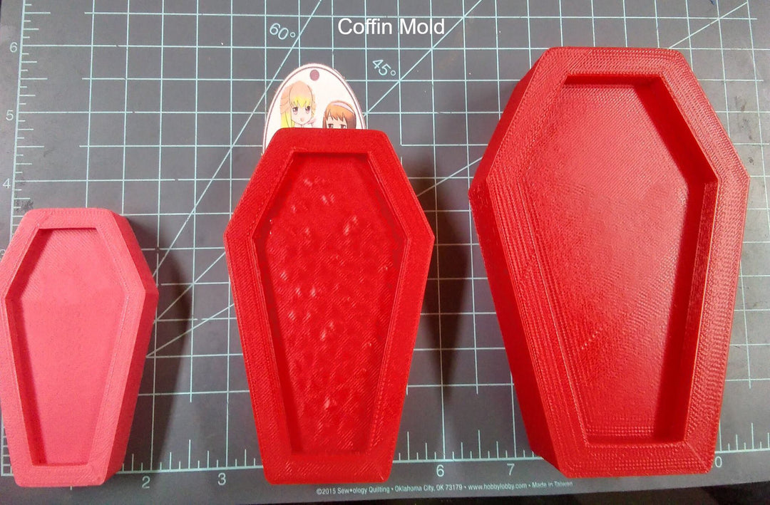 Inset Coffin Plastic Mold, bath bomb mold, soap mold, candle mold, casket mold, large mold, bubble bar, bath bomb, resin mold, flexible mold