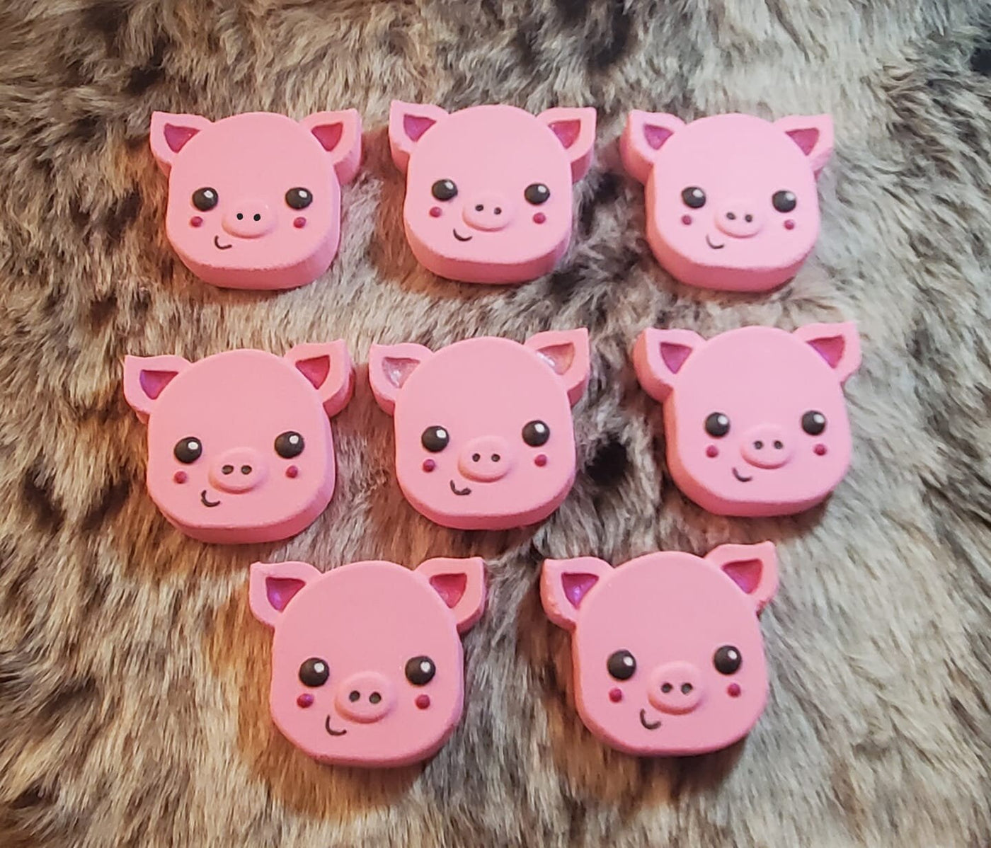 Simple Pig Face Plastic Mold or Silicone mold, bath bomb mold, soap mold, pig mold, resin mold, face mold, piggy mold, cookie mold, wax mold