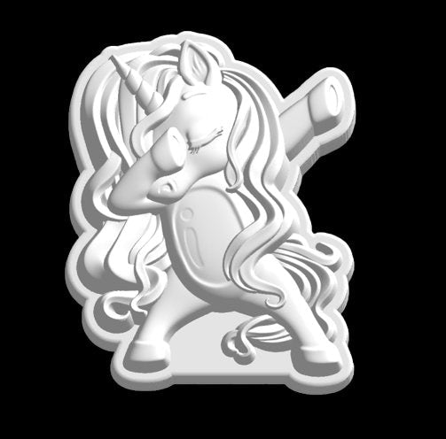 Dab Unicorn Plastic Mold or Silicone mold, bath bomb mold, soap mold, unicorn mold, resin mold, dabbing mold, dance mold, dance unicorn mold