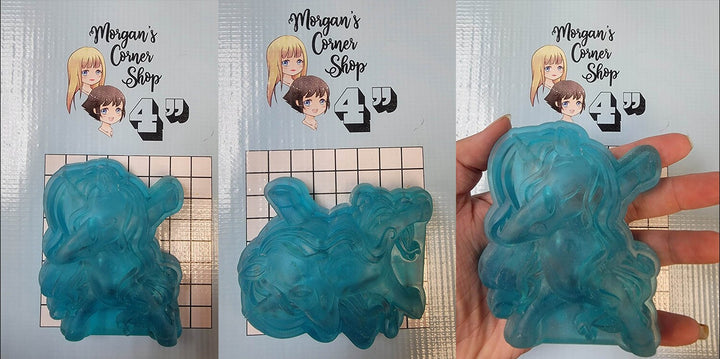 Dab Unicorn Plastic Mold or Silicone mold, bath bomb mold, soap mold, unicorn mold, resin mold, dabbing mold, dance mold, dance unicorn mold