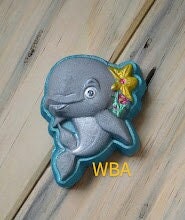 Dolphin Cutie Plastic Mold or Silicone mold, bath bomb mold, soap mold, dolphin mold, resin mold, calf mold, chocolate mold, flower mold,