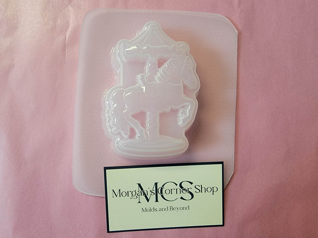 Carousel Horse at the Fair Plastic Mold or Silicone mold, bath bomb mold, soap mold, horse mold, resin mold, carousel mold, county fair mold