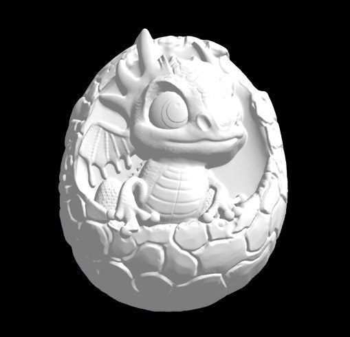 Hatching Dragon V2 Mold - Multi-purpose DIY Craft Mold - Plastic, Silicone Options