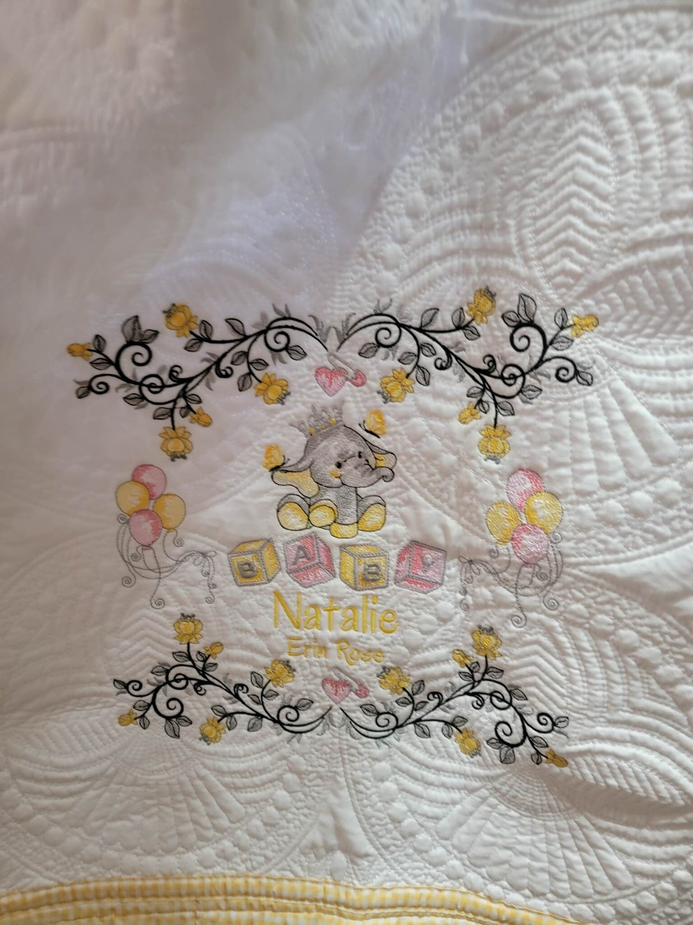 Custom Embroidered Personalized Lap Quilt for Wedding, Anniversary, Baby Blanket, Just Because