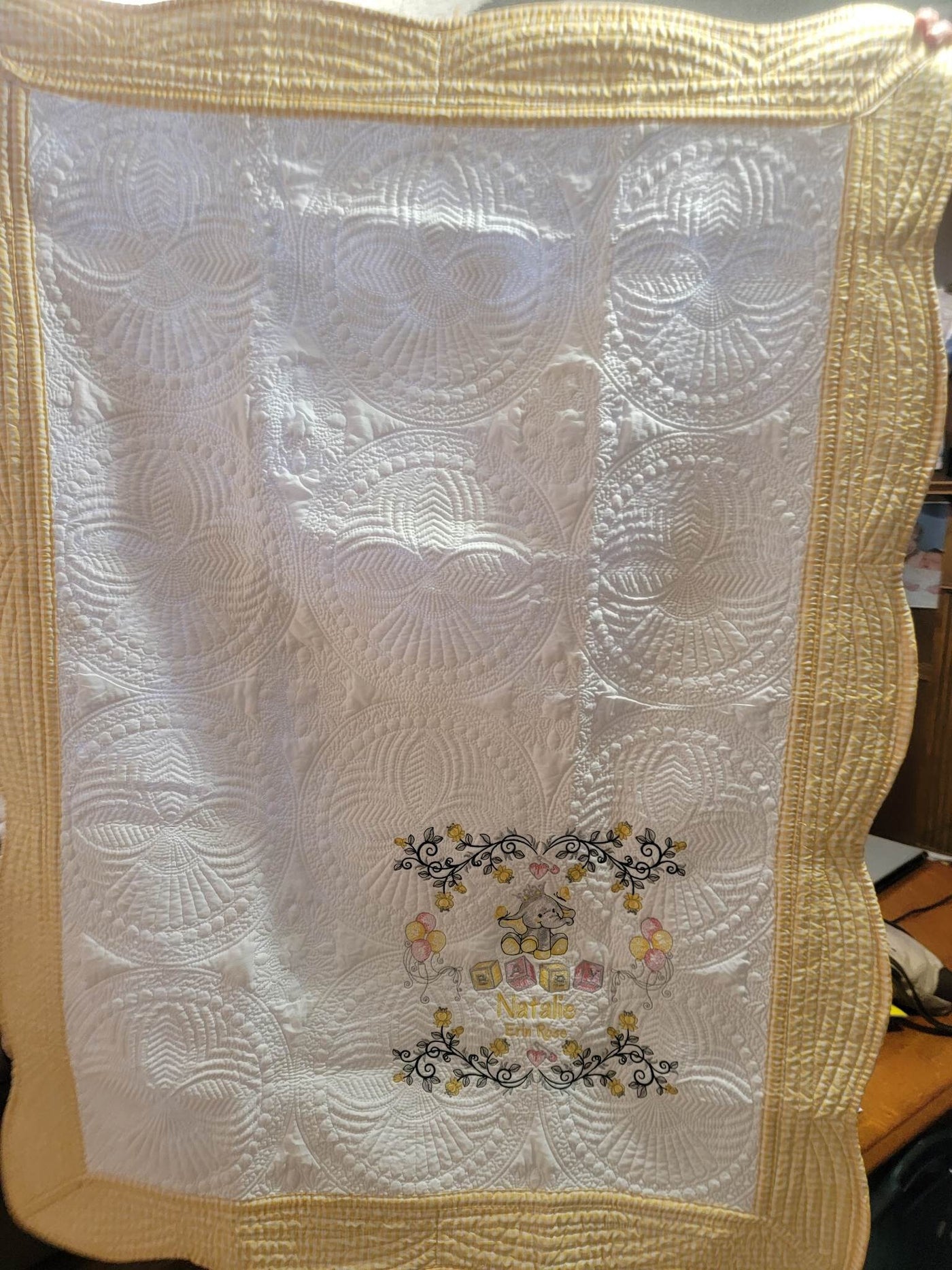 Custom Embroidered Personalized Lap Quilt for Wedding, Anniversary, Baby Blanket, Just Because