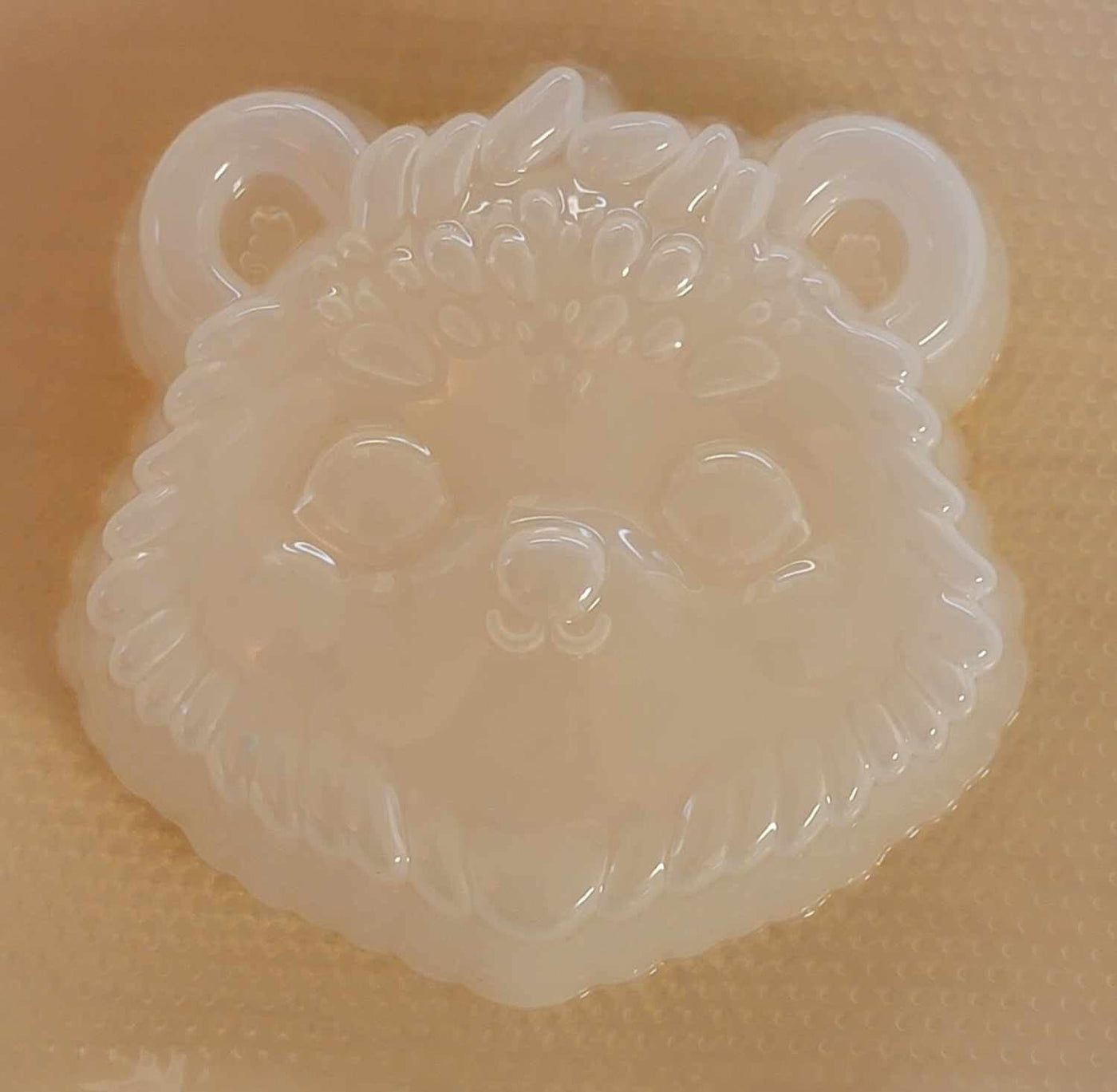 Sleepy Bear Face Plastic Mold or Silicone mold, bath bomb mold, soap mold, bear mold, resin mold, cute mold, chocolate mold, bear head mold