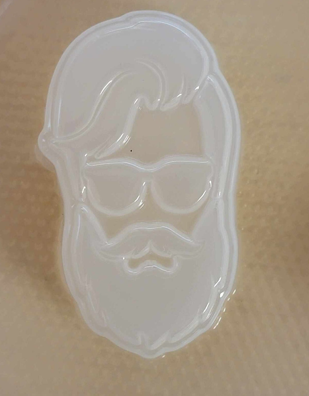 Simple Rugged Gentleman With Glasses Plastic Mold or Silicone mold, bathbomb mold, soap mold, man mold, resin mold, chocolate mold, guy mold