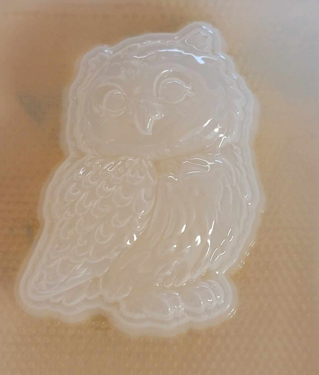 Snow Owl Plastic Mold or Silicone mold, bath bomb mold, soap mold, owl mold, resin mold, bird mold, chocolate mold, feather mold, sleepy owl