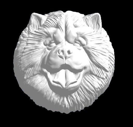 Chow Chow Plastic Mold, dog mold, bath bomb mold, soap mold, chow mold, resin mold, puppy mold, chow dog mold, dog head mold, spitz mold