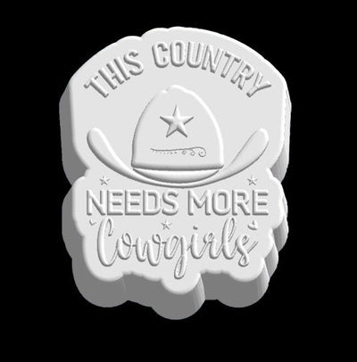 This Country Needs More Cowgirls Plastic or Silicone mold, bath bomb mold, soap mold, western mold, resin mold, cowgirl mold, chocolate mold