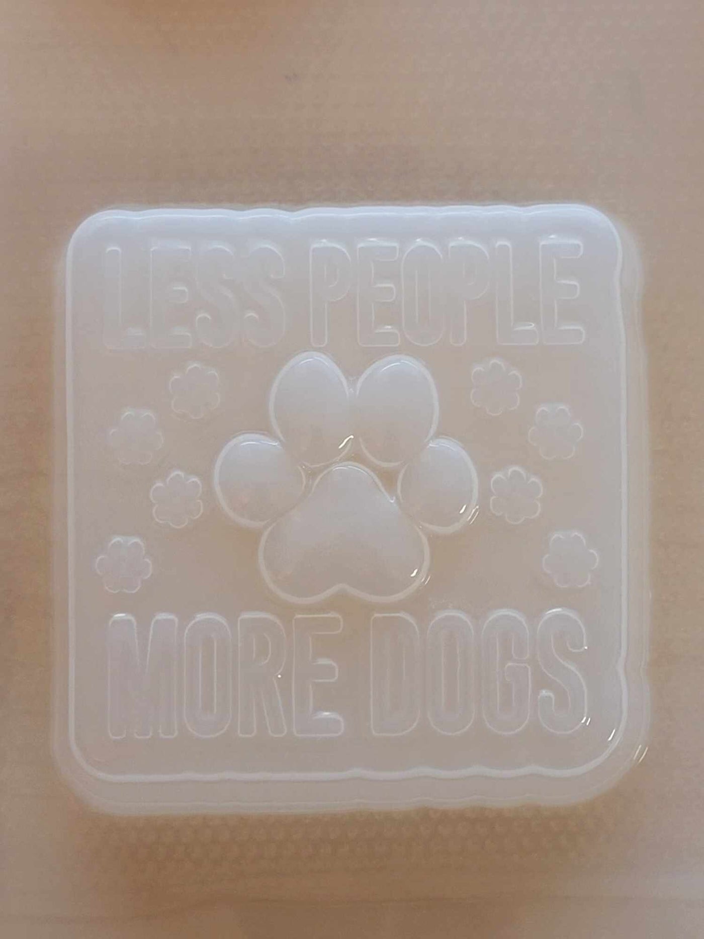 Less People More Dogs Plastic Mold or Silicone mold, bath bomb mold, soap mold, paw mold, resin mold, chocolate mold, dog paw, paw print