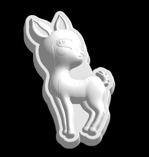 Shy Deer Plastic Mold or Silicone mold, bath bomb mold, soap mold, deer mold, resin mold, reigndeer mold, kawaii mold, caribou mold, shy