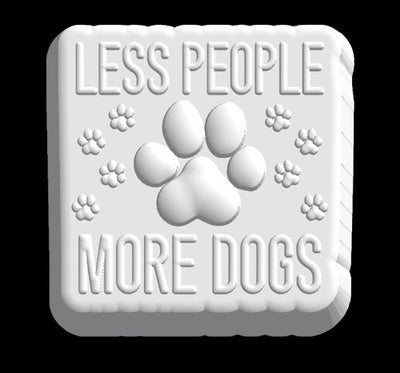 Less People More Dogs Plastic Mold or Silicone mold, bath bomb mold, soap mold, paw mold, resin mold, chocolate mold, dog paw, paw print