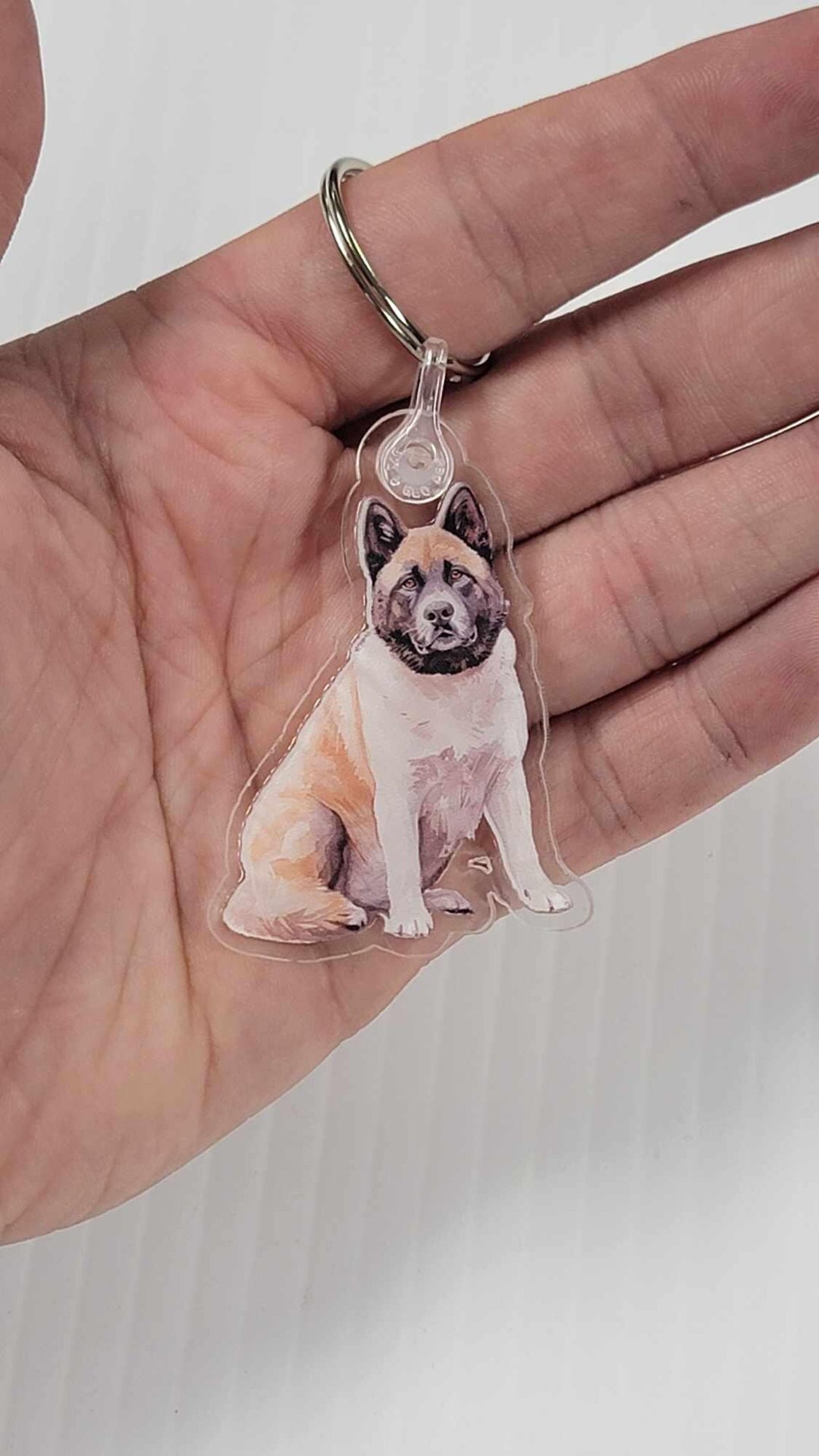 Akita 2" Double-Sided Acrylic Keychain - Cute Dog Lover Gift - Durable and Lightweight