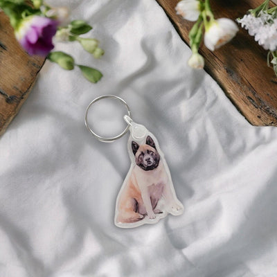 Akita 2" Double-Sided Acrylic Keychain - Cute Dog Lover Gift - Durable and Lightweight
