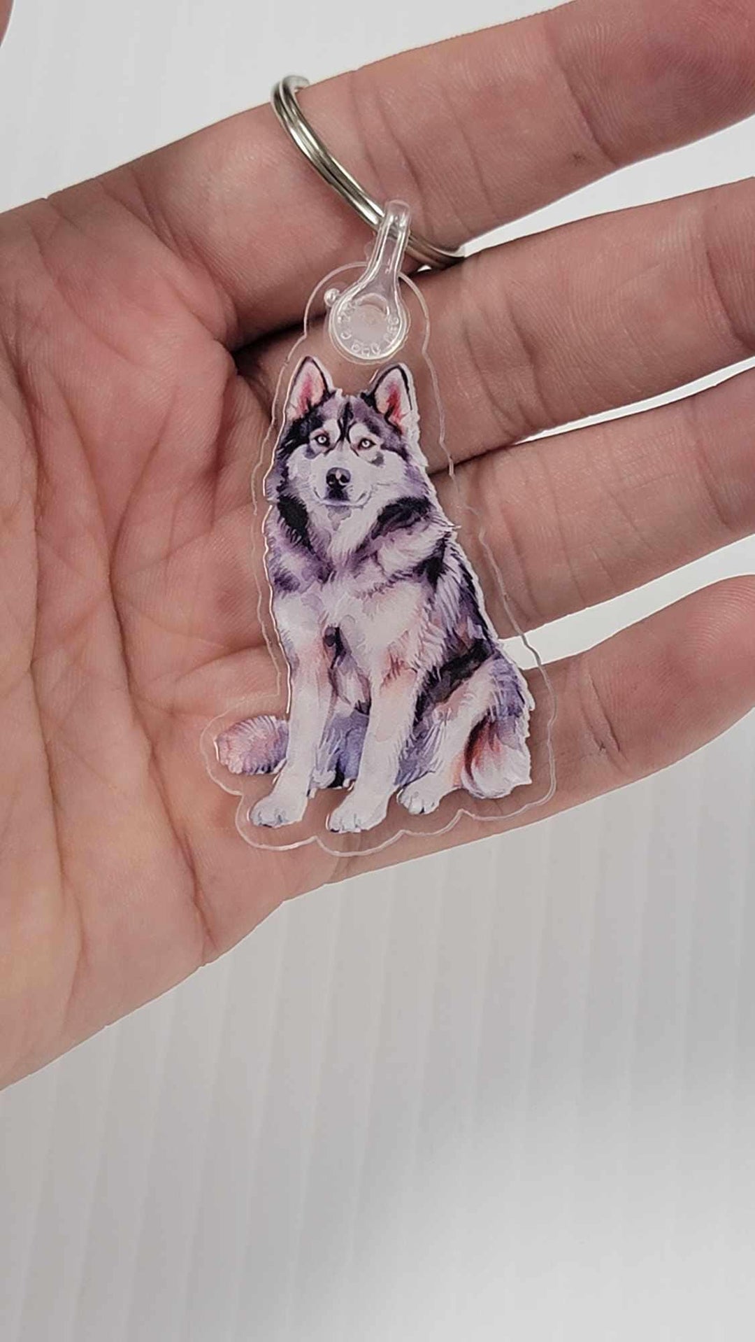 Alaskan Malamute 2" Double-Sided Acrylic Keychain - Cute Dog Lover Gift - Durable and Lightweight