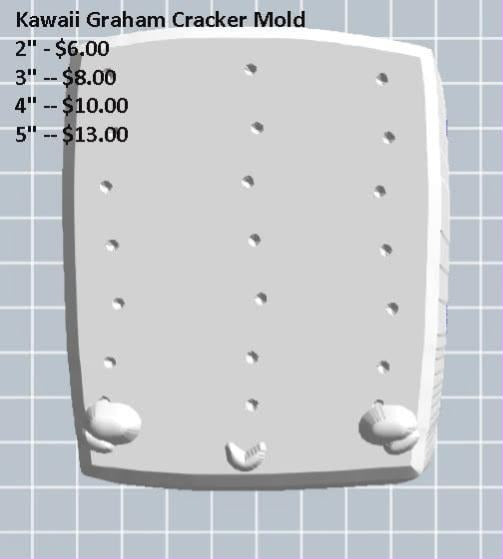 Graham cracker mold with rows of poked dock holes and two little paws hooked over the bottom edge.