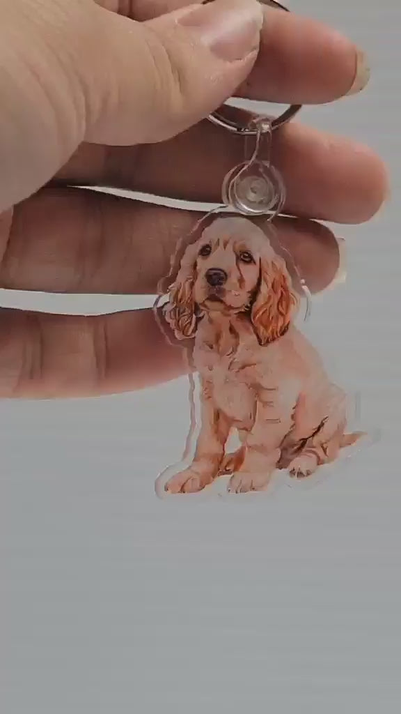 Cocker Spaniel Acrylic Keychain