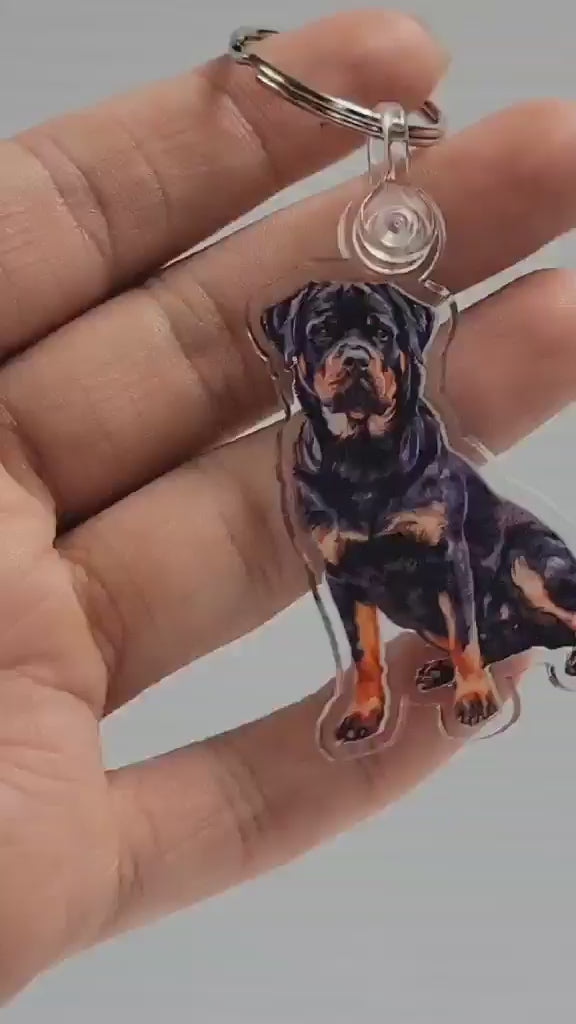 Rottweiler Acrylic Keychain