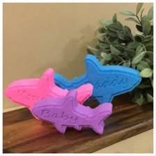 Shark family mold, a shark silhouette lettered Mommy, Daddy or Baby