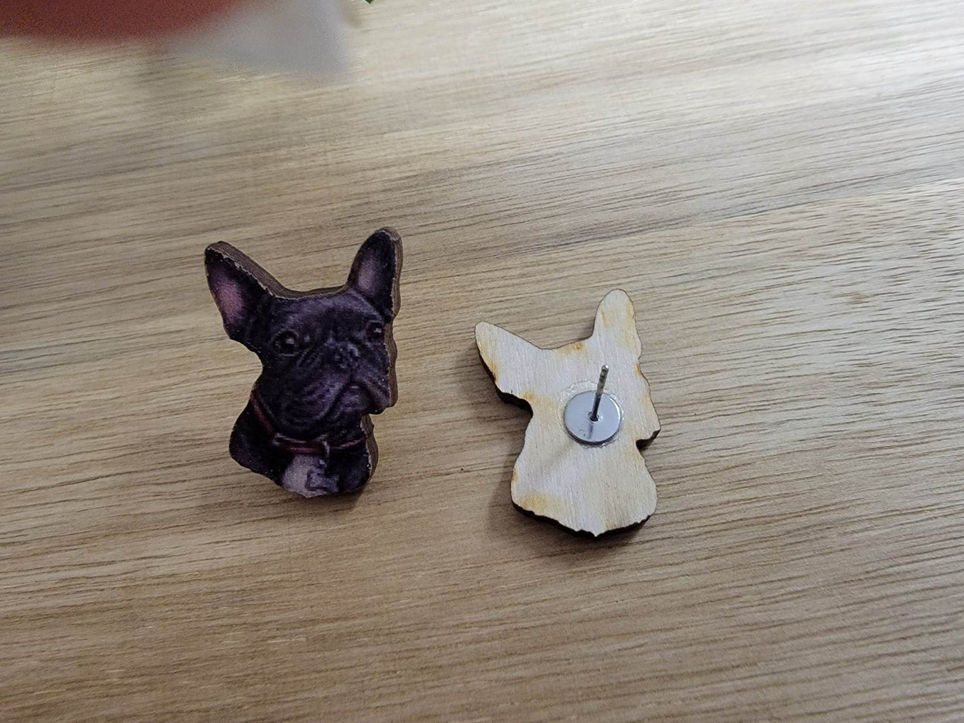 Wood Dog Breed Stud Earrings